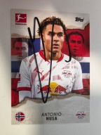 Karta topps mach attax autograf RB Leipzig Bundesliga Antonio Nusa Star