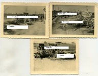 KSAWERÓW k. Pabianice Łódź 1939 - pobojowisko na szosie x 3 org. foto