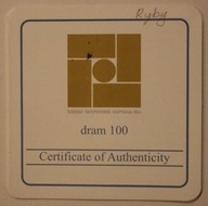 CERTYFIKAT DO MONETY 100 DRAM 2007 ARMENIA - ZNAK ZODIAKU RYBY