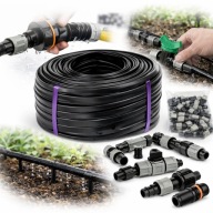 TAŚMA KROPLUJĄCA 100M WĄZ NAWADNIANIE KRPELKOWE ZESTAW DO OGRODU SADU