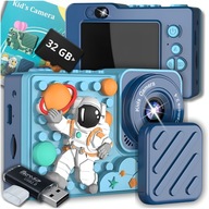 Aparat cyfrowy dla dzieci z grami 40 Mpx astronauta + Karta 32 GB PREZENT