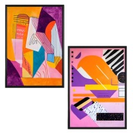Plakat Zestaw 40x50, 2 sztuki, plakaty postery,RETRO,VINTAGE,PASTEL