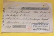 Niemcy. Kwit pocztowy. 02914