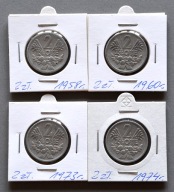 PRL 2 ZŁOTE JAGODY 1958-1974 W HOLDERACH ZESTAW 4 SZT.