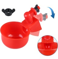 Zestaw 10 automatycznych kubków na wodę + karmnik dla drobiu