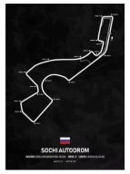Plakat „Racing Tracks” – Minimalistyczny Plakat Torów Wyścigowych