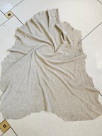 Skóra naturalna włoska beżowa zamszowa 0,5mm,55-60cm.