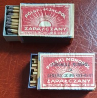 Polski Monopol Zapałczany - II Wojna Światowa i PRL - kompletne zapałki