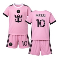 KOMPLET PIŁKARSKI MESSI STRÓJ SPORTOWY RÓŻOWY PIŁKARSKI DZIECIĘCY 116cm