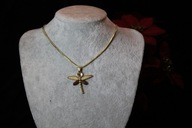 ŁAŃCUSZEK NASZYJNIK ZE STALI CHIRURGICZNEJ 316L POZŁACANY ZAWIESZKA