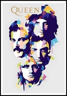 A2 PLAKAT MUZYCZNY MUZYKA ROCK ZESPÓŁ QUEEN FREDDIE MERCURY