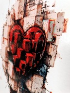 dej serduszko / grafika na płótnie 30x40cm / dejco dla WOŚP 2026