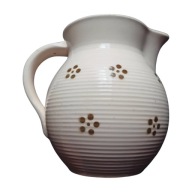 Fajansowy dzbanek art deco, Hertwig - Katzhutte. Sygnatura z okresu 1941-57