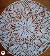 Serwetka .szydełk.na obręczy met.40 cm