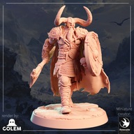 Vargir Rider Axe&Shield A - FD - figurka RPG DnD D&D - druk 3D 14K