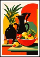 A2 PLAKAT DO KUCHNI JADALNI RESTAURACJI PLAKAT OWOCE CYTRYNY DZBANEK