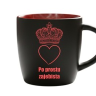 Kubek z grawerem PO PROSTU ZAJEBISTA śmieszny prezent czerwone wnętrze