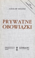 Prywatne obowiązki Czesław Miłosz