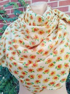 duża chusta chustka jedwabna silk słoneczniki