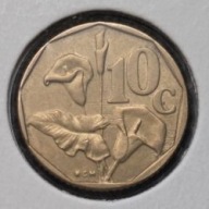 *REPUBLIKA POŁUDNIOWEJ AFRYKI*RPA [1724]*10 Centów 1990 Kwiaty Kalia