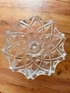 Patera szklana na nodze do przekąsek owoców i ciast 32cm