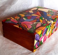 herbaciarka 9 przegródek, pojemnik na herbatę,rękodzieło