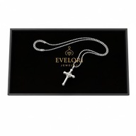 Srebrny Naszyjnik KRZYŻ Dominika Toretto STAL Cyrkonie