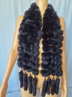 Hand Made futrzany szal ,etola z futerka królika 150x18