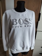 Bluza męska L bawełna logowana biała super bluzy