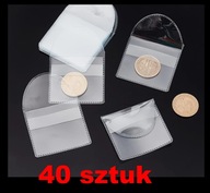 Kieszenie na monety, koperty holder 50x50 mm - 40 sztuk KOMPLET
