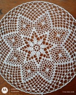 Serwetka .szydełk.na obręczy met.40 cm