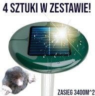 4x ODSTRASZACZ KRETÓW NORNIC SOLARNY MOCNY ZESTAW 4 SZTUKI ZASIĘG 3400m2