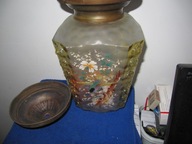 KLOSZ LAMPA NAFTOWA--Muzealna Ampla Swiecówka XIXw