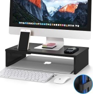 PODSTAWA POD MONITOR LAPTOPA UCHWYT NA TELEFON MIEJSCE NA KABLE 42 CM