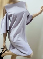 RESERVED LILIOWA SUKIENKA TRAPEZOWA Z WYCIĘCIAMI PRZY RAMIONACH VINTAGE 42