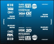 36szt Naklejki Sponsorskie na pługi ZESTAW GSX-R 600 750 1000 Ścigacz RR