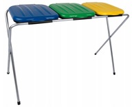 KOSZ STOJAK NA WORKI DO SEGREGACJI ŚMIECI 3 KOLORY