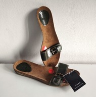 Klapki na smukłą stopę Z A R A 37 eleganckie niskie na lato markowe