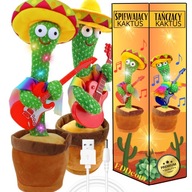 TAŃCZĄCY KAKTUS INTERAKTYWNY ŚPIEWAJĄCY GADAJĄCY LED 100 PIOSENEK USB