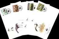 Malawi / 4 Koperty FDC / 477-480 ( WWF - Fauna - ptaki - Żuraw ) 1987 r.