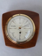 DREWNIANY BAROMETR ŚCIENNY TERMOMETR FISCHER