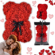 MIŚ Z PŁATKÓW RÓŻ PREZENT NA WALENTYNKI DLA UKOCHANEJ DZIEWCZYNY DLA NIEJ