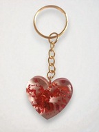 Brelok SERCE serduszko z żywicy epoksydowej handmade dzień kobiet prezent
