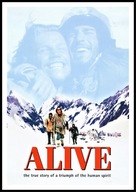 A2 PLAKAT FILMOWY KINO FILM ALIVE DRAMAT W ANDACH (1993)