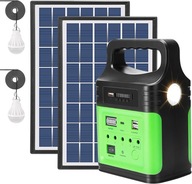 Zasilacz z panelem słonecznym (powerbank, latarka LED, radio FM)