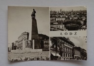 ŁÓDŹ. 3 WIDOKI. POCZTÓWKA.