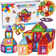 KLOCKI MAGNETYCZNE KONSTRUKCYJNE DUŻE MAGNETIC TILES 3D 70 ELEMENTÓW