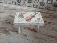 TABORET,STOŁEK, ZYDELEK RÓŻE, SHABBY CHIC