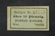 Polska - Tarnowskie Góry - Tarnowitz - banknot - 50 Pfennig