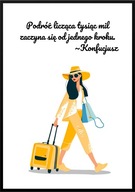 A2 PLAKAT MOTYWACYJNY PSYCHOLOGIA KONFUCJUSZ PODRÓŻ LICZĄCA TYSIĄC MIL ...